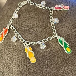 Colorful Flip Flop Charm Bracelet